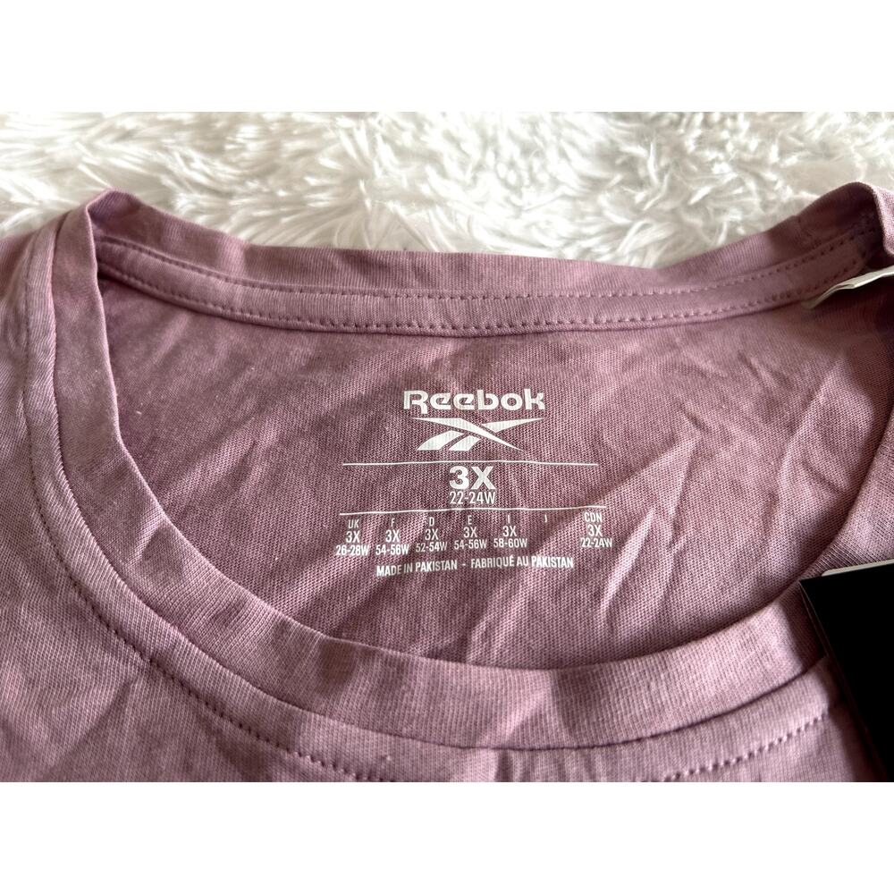 NWT Reebok Short Sleeve Tee, Purple, Women's 3X - Picture 4 of 4